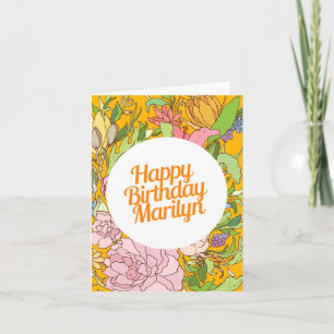 Feliz cumpleaños Marilyn Tarjeta de cumpleaños f