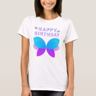 Feliz cumpleaños mariposa camiseta