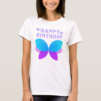Feliz cumpleaños mariposa camiseta
