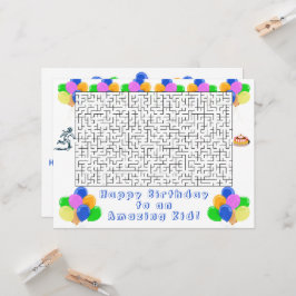 Feliz cumpleaños Maze y globos increíbles niños