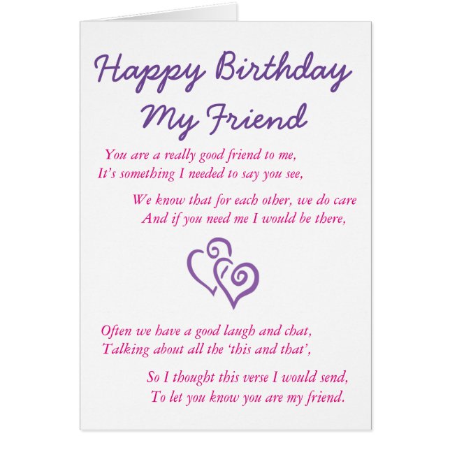 Feliz cumpleaños mi amigo (Frente)