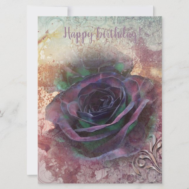 Feliz cumpleaños, mi salvaje Rosa irlandés (Anverso)