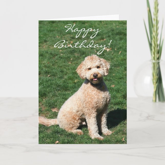 Feliz cumpleaños Mini tarjeta de bienvenida Golden (Anverso)