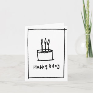 Feliz Cumpleaños - Minimalista - Tarjeta de Felici