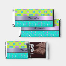 Feliz cumpleaños Monograma azul y verde