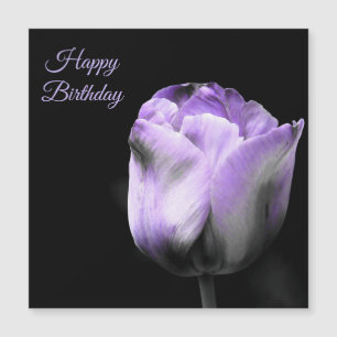Feliz cumpleaños morado tulipán *personalizar-pers