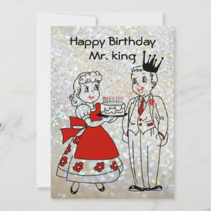 Feliz cumpleaños Mr King Funny Birthday Card