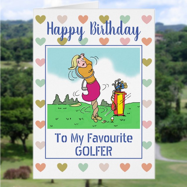 Feliz cumpleaños, mujer golfer (Subido por el creador)