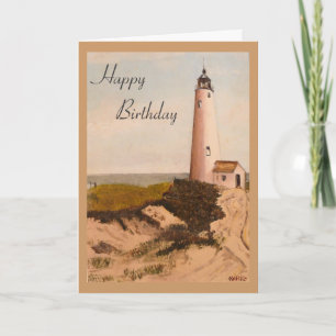 Feliz cumpleaños Nantucket Lighthouse tarjeta de s
