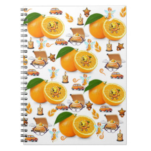 Feliz Cumpleaños Naranjas Pastel Hada Libreta