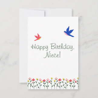 Feliz cumpleaños Niece Tarjeta Simplista Minimalis
