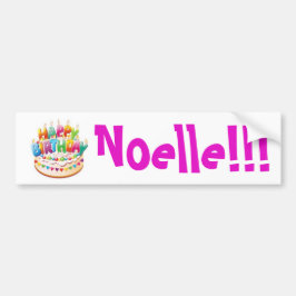 ¡Feliz cumpleaños! ¡Noelle!!! pegatina {plantilla}
