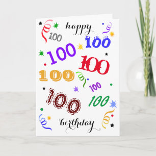 Feliz cumpleaños número 100 - ¡Wowza! Tarjeta de f