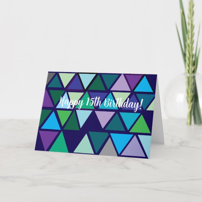 Feliz cumpleaños número 15, tarjeta de felicitació (Anverso)
