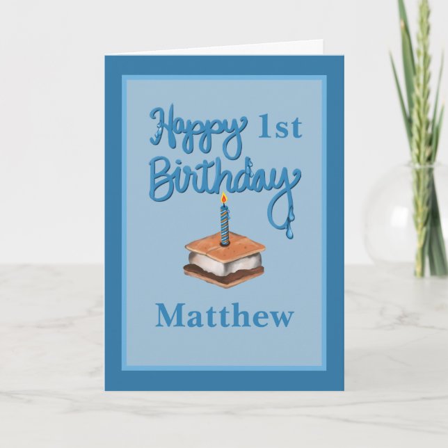 Feliz cumpleaños número 1 y tarjeta de felicitació (Anverso)
