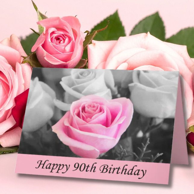 Feliz cumpleaños número 90 tarjeta de fotografía d (Subido por el creador)