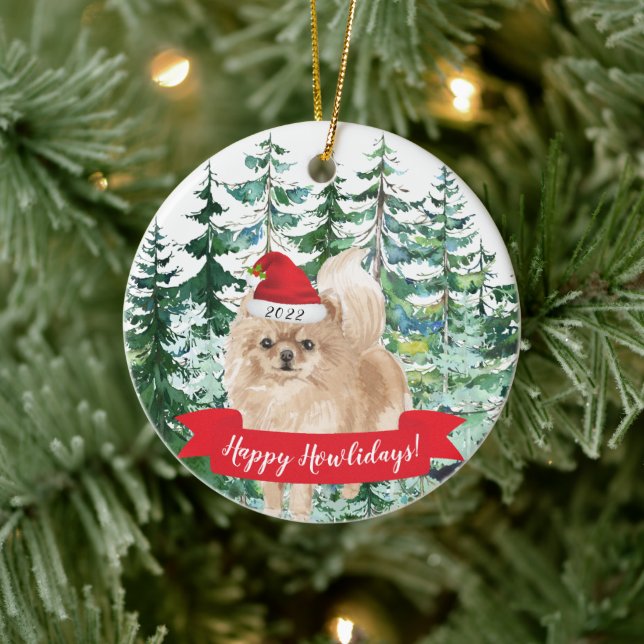 Feliz cumpleaños, ornamento de Navidad de perro de (Árbol)