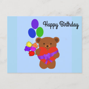 Feliz Cumpleaños Osito de Peluche Lindo #4 Tarjeta