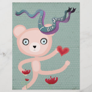 Feliz cumpleaños oso de peluche volante poppy