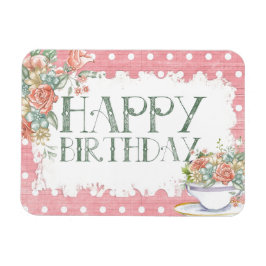Feliz cumpleaños, país, imán de regalo de Polka ro