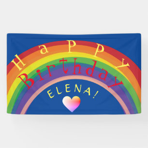 "¡Feliz cumpleaños!" Pancarta del Personalizado Ra