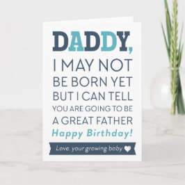 Feliz Cumpleaños Papá De Tarjeta De Bebé Creciente