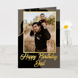 Feliz Cumpleaños Papá Foto Personalizada Moderna