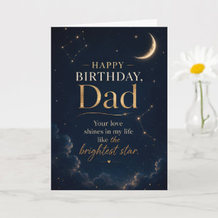 Feliz Cumpleaños Papá Tarjeta Celestial 
