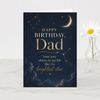 Feliz Cumpleaños Papá Tarjeta Celestial 