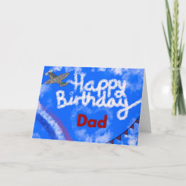 Feliz cumpleaños, papá, tarjeta de avión espía
