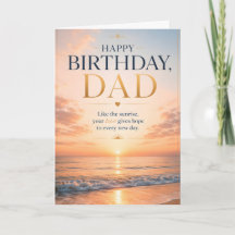 Feliz Cumpleaños Papá Tarjeta de Cita del Amanecer