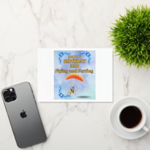 Feliz cumpleaños, papá volando y jugando