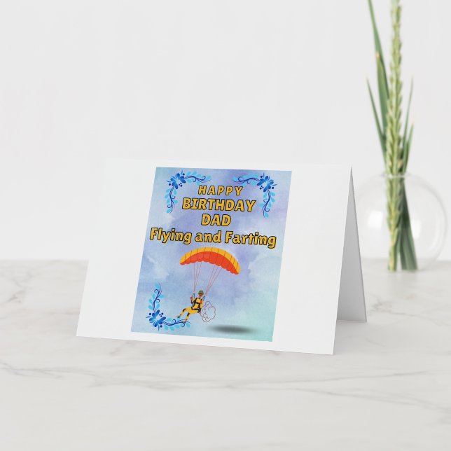 Feliz Cumpleaños Papá Volando y Pequeando (Anverso)