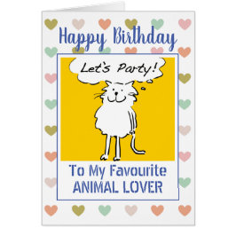 Feliz cumpleaños para el amante de los animales