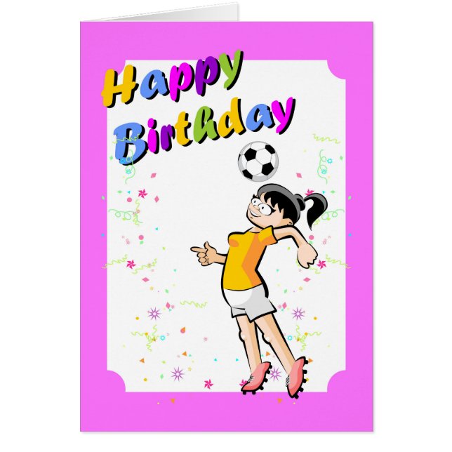 Feliz cumpleaños para el mejor chica del jugador (Frente)