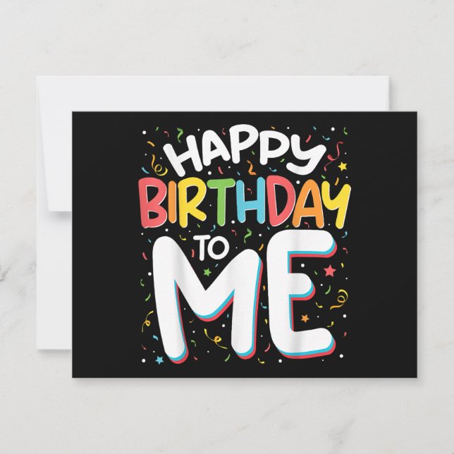 Feliz Cumpleaños Para Mí Divertido Cumpleaños (Anverso)