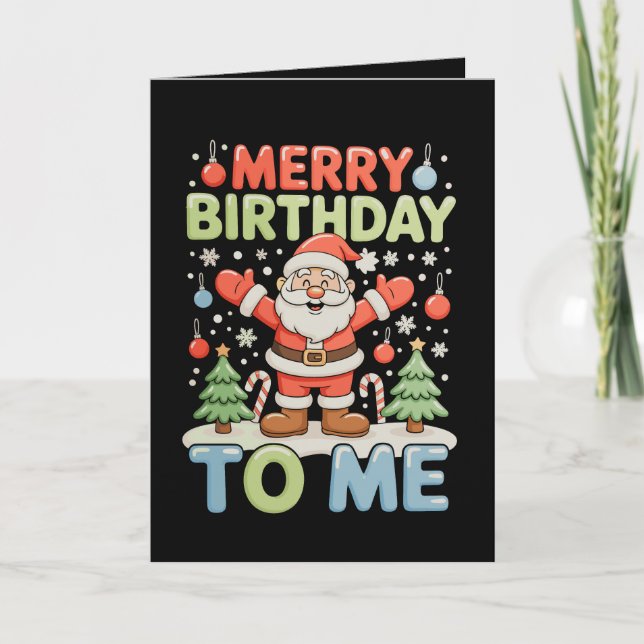 Feliz cumpleaños para mí Navidad Santa Navidades F (Anverso)