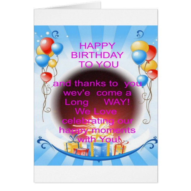 Feliz cumpleaños para ti (Frente)