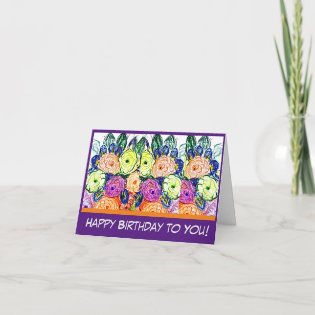 ¡Feliz cumpleaños para ti! Tarjeta (Anverso)