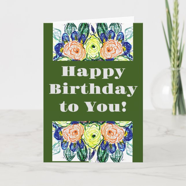 ¡Feliz cumpleaños para ti! Tarjeta (Anverso)