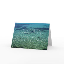 Feliz cumpleaños - paraíso tropical - tarjeta