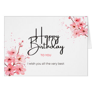 Feliz cumpleaños Peachy Floral Card
