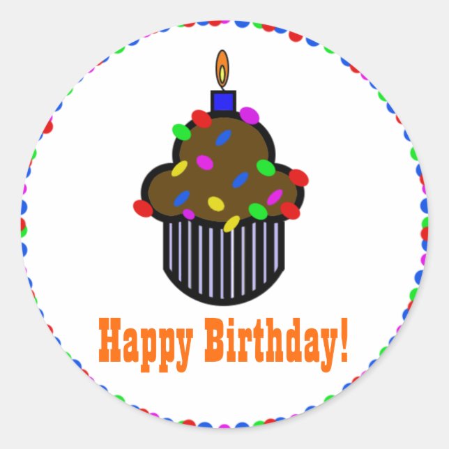 ¡Feliz cumpleaños! Pegatina (Anverso)