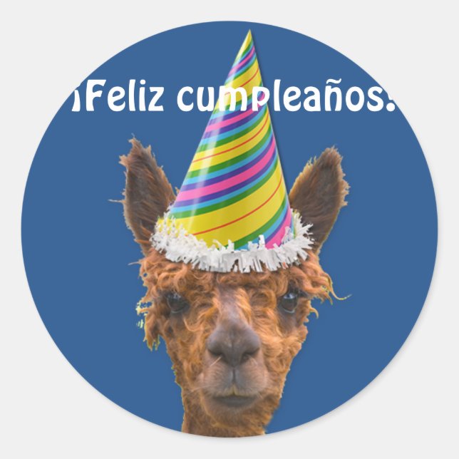 Feliz Cumpleanos Pegatina (Anverso)