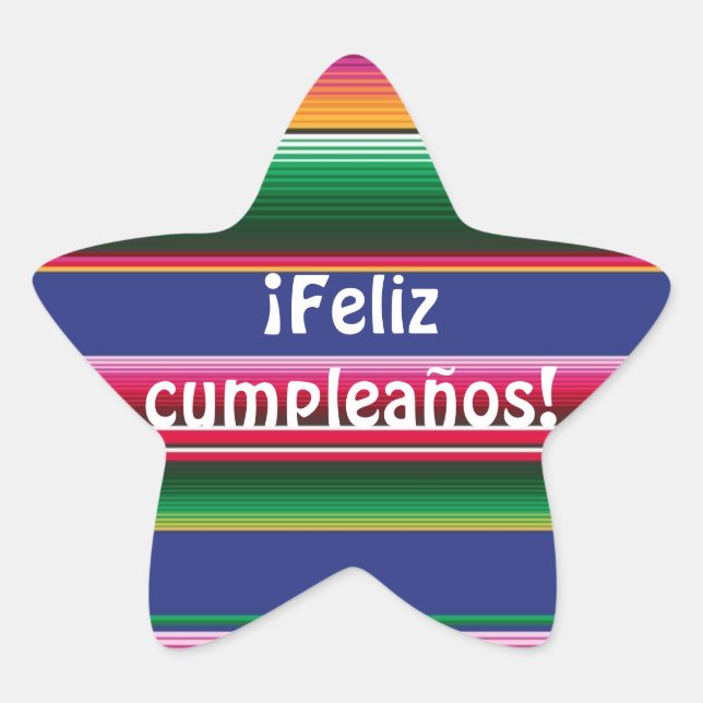 Feliz Cumpleanos Pegatina (Anverso)