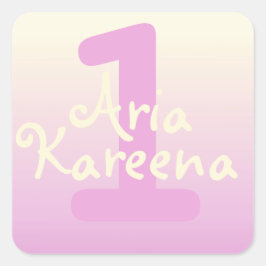 Feliz cumpleaños Pegatinas beige rosa dorado de om