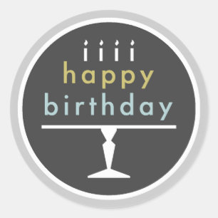 Feliz cumpleaños, Pegatinas de tipografía