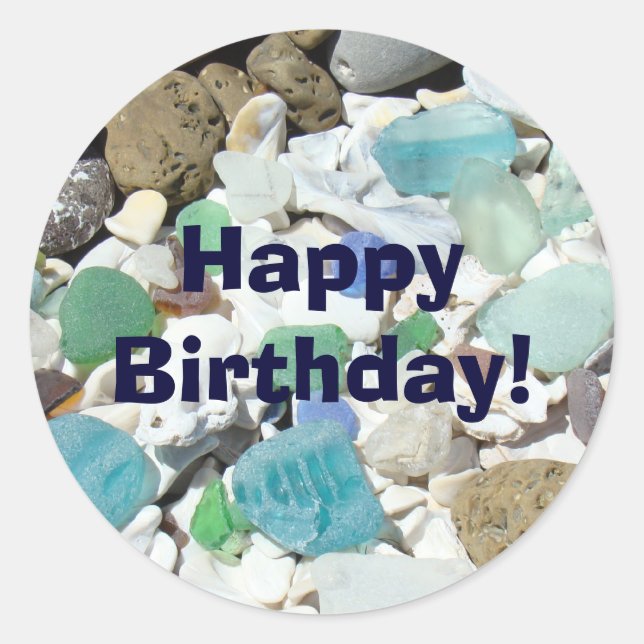 ¡Feliz Cumpleaños! pegatinas sobre sellos de Invit (Anverso)