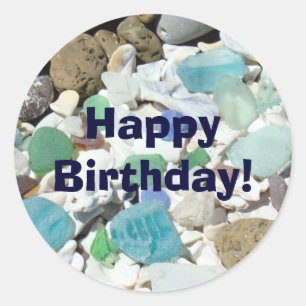 ¡Feliz Cumpleaños! pegatinas sobre sellos de Invit