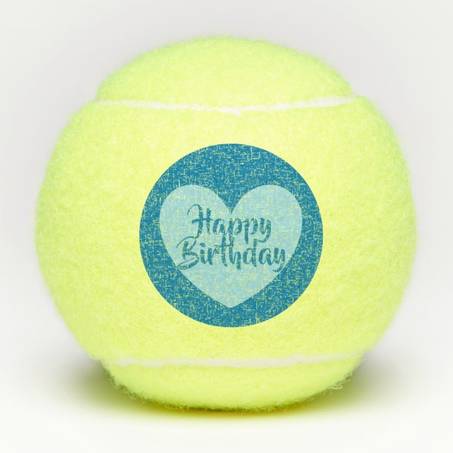 Feliz cumpleaños, pelotas de tenis por dalDesignNZ (Anverso)